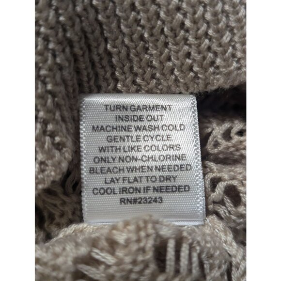 New York & Company Womens Open Knit Sweater Sz M Dolman Sleeve Boho Minimalist - Picture 9 of 10